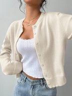 Maya Round Neck Button Front Cardigan - view 6