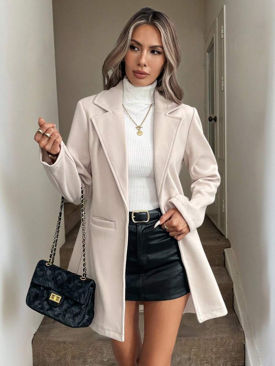 Nora Single Button Lapel Blazer with Front Pockets - view 6
