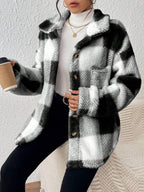 Tamsin Gingham Teddy Button Front Jacket - view 19