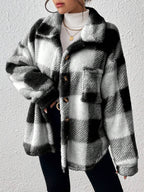 Tamsin Gingham Teddy Button Front Jacket - view 20