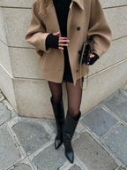 Zora Collared Double-Breasted Jacket - view 3