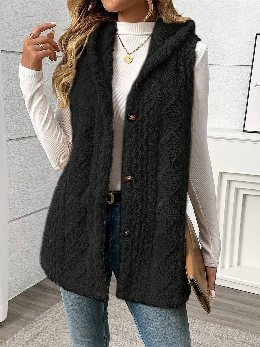Mabel Sleeveless Hooded Fleece Gilet - view 7