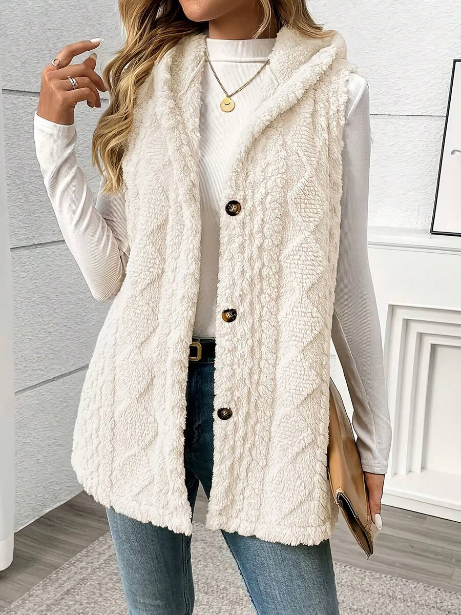 Mabel Sleeveless Hooded Fleece Gilet - view 6