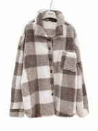 Tamsin Gingham Teddy Button Front Jacket - view 15