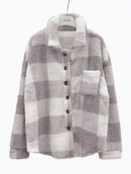 Tamsin Gingham Teddy Button Front Jacket - view 7