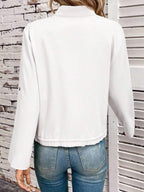 Hettie Stand Collar Drawstring Short Jacket - view 30