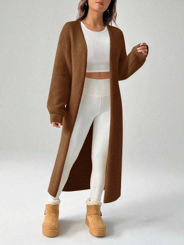 SHEIN PETITE Women's Warm Cardigan For Outings In Autumn And Winter,Knitted Jumper ,Petite Women oaklynwear