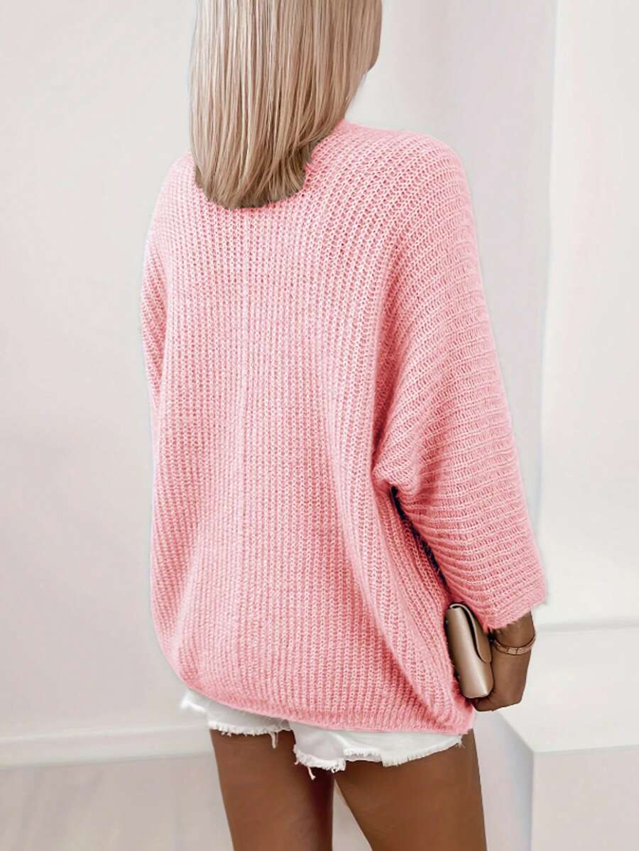Wren Open Front Knit Cardigan with Batwing Sleeves - view 6