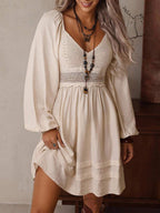 Robin Sweetheart Crochet Bodice Mini Dress - front view