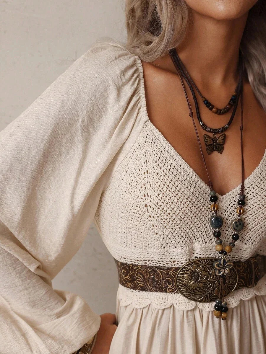 Robin Sweetheart Crochet Bodice Mini Dress - view 3