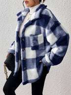 Tamsin Gingham Teddy Button Front Jacket - view 26