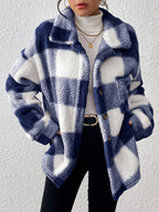 Tamsin Gingham Teddy Button Front Jacket - view 28