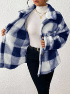 Tamsin Gingham Teddy Button Front Jacket - view 30