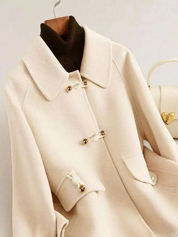 French Fashion Women's Autumn/Winter New Arrival Thick Tweed Jacket, Short Heritage Elegant Casual Loose Double-Sided Tweed Jacket, Petite High-End Tweed Jacket, Thick Christmas Holiday Jacket oaklynwear