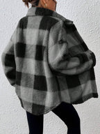 Tamsin Gingham Teddy Button Front Jacket - view 32