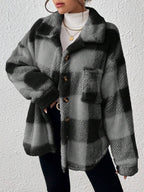 Tamsin Gingham Teddy Button Front Jacket - view 33