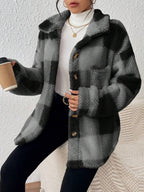 Tamsin Gingham Teddy Button Front Jacket - view 35