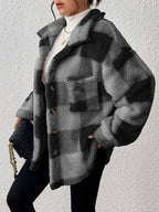 Tamsin Gingham Teddy Button Front Jacket - view 36