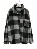 Tamsin Gingham Teddy Button Front Jacket - view 37