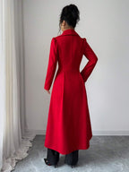 Rue Cinched Waist Front Slit Maxi Coat - view 2