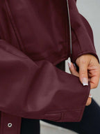 Lark Belted Faux Leather Moto Jacket - view 10