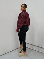 Lark Belted Faux Leather Moto Jacket - view 11