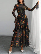 Iris Sheer Bell Sleeve Maxi Dress - view 4