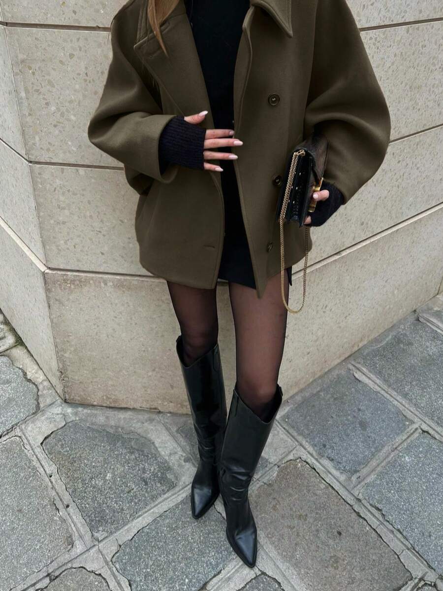 Zora Collared Double-Breasted Jacket - view 10