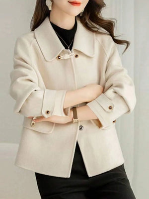 French Fashion Women's Autumn/Winter New Arrival Thick Tweed Jacket, Short Heritage Elegant Casual Loose Double-Sided Tweed Jacket, Petite High-End Tweed Jacket, Thick Christmas Holiday Jacket oaklynwear