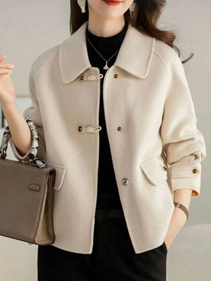 French Fashion Women's Autumn/Winter New Arrival Thick Tweed Jacket, Short Heritage Elegant Casual Loose Double-Sided Tweed Jacket, Petite High-End Tweed Jacket, Thick Christmas Holiday Jacket oaklynwear