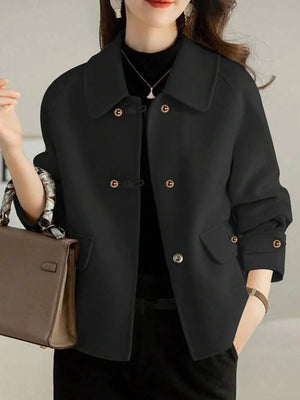 French Fashion Women's Autumn/Winter New Arrival Thick Tweed Jacket, Short Heritage Elegant Casual Loose Double-Sided Tweed Jacket, Petite High-End Tweed Jacket, Thick Christmas Holiday Jacket oaklynwear