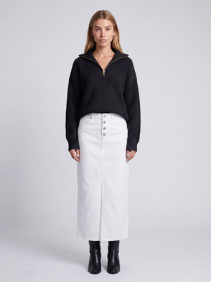 Isla | Half-Zip Ribbed Knit Jumper with Funnel Collar, Cosy Winter Jumper oaklynwear