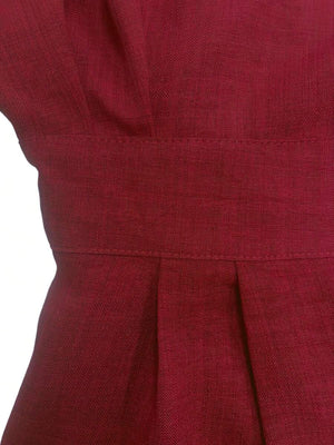 Robyn | Balloon Sleeve Boat Neck Pencil Midi Dress