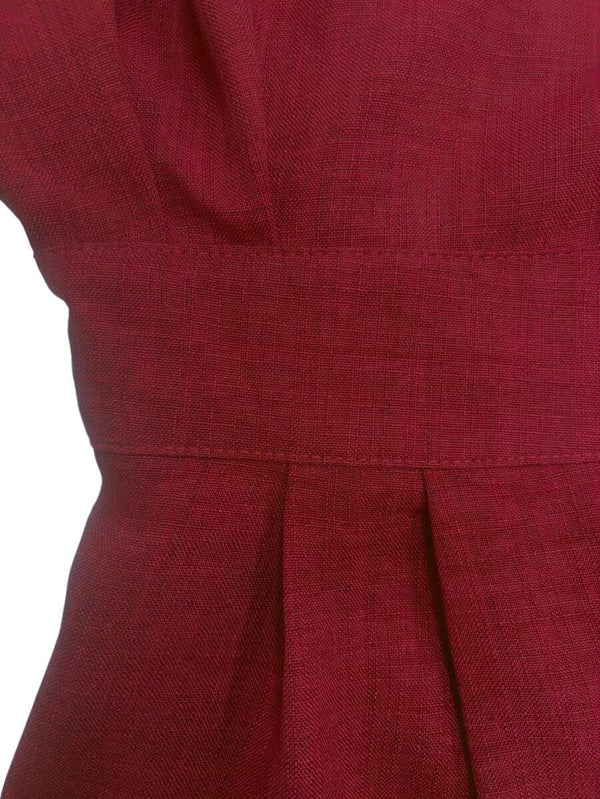 Robyn | Balloon Sleeve Boat Neck Pencil Midi Dress