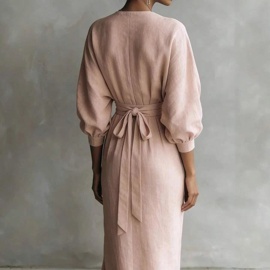 Nia V-Neck Batwing Sleeve Wrap Maxi Dress - view 4