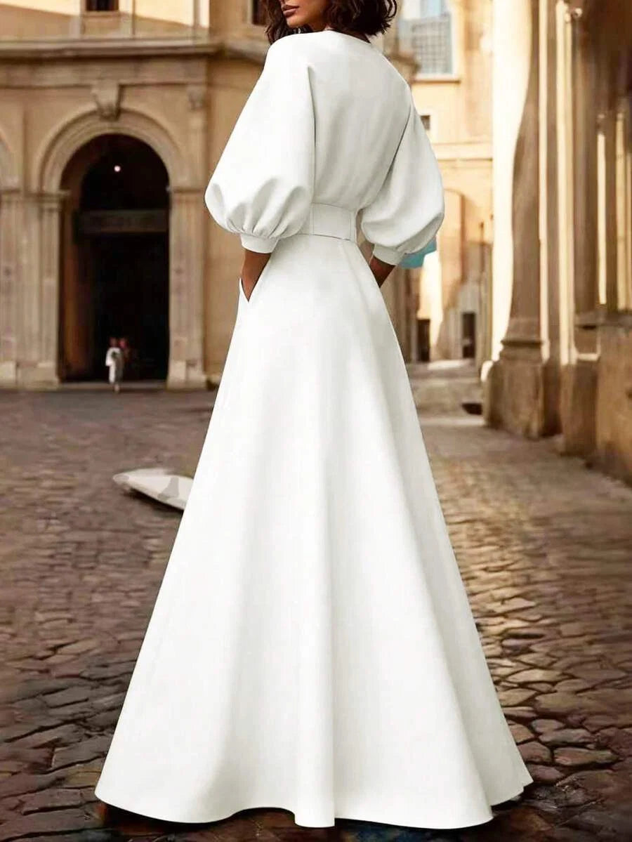 Marigold Bishop Sleeve A-Line Maxi Dress - view 2