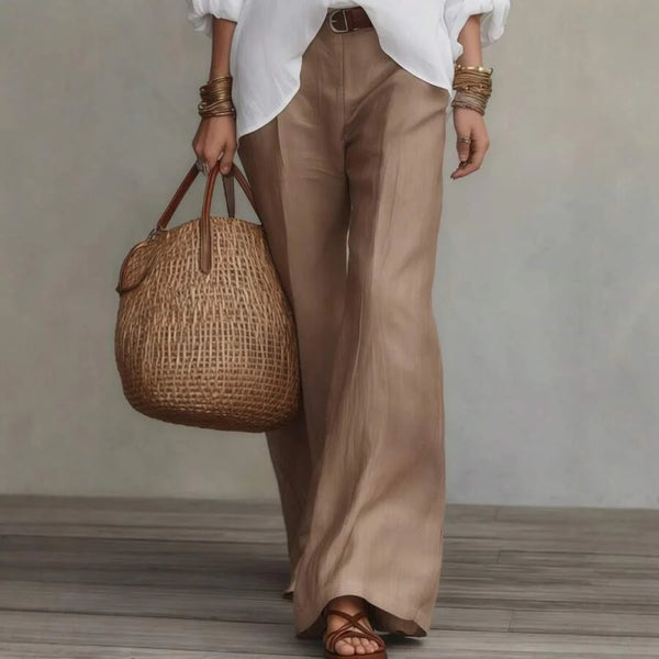 Katie | Off-Shoulder Blouse and Wide-Leg Pants Set