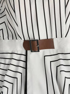 Orla Geometric Striped Belted Shirt Dress - view 7