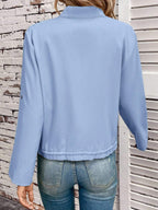 Hettie Stand Collar Drawstring Short Jacket - view 60