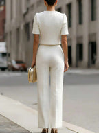 Clementine Cropped Jacket & Wide Leg Trousers Set - view 2