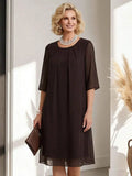Suki Pleated Cape Dress - front view