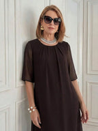 Suki Pleated Cape Dress - view 5