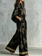 Bridie Butterfly Kimono Blouse & Trousers Set - view 5