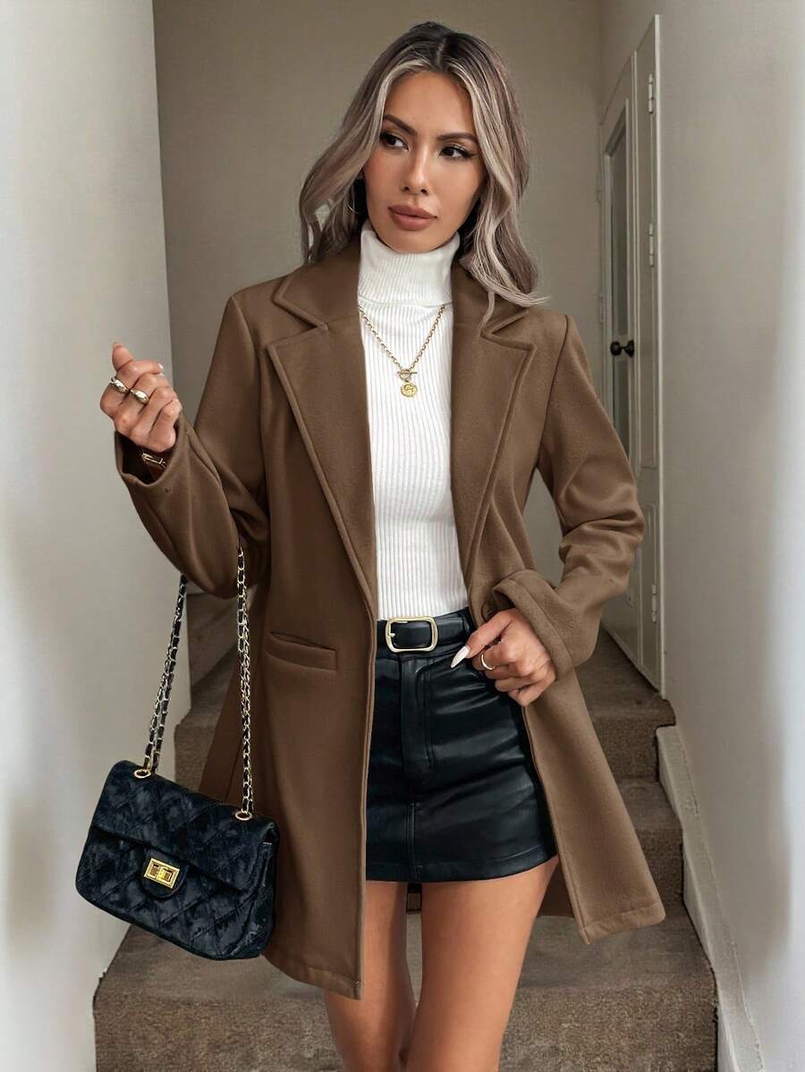 Nora Single Button Lapel Blazer with Front Pockets - view 8