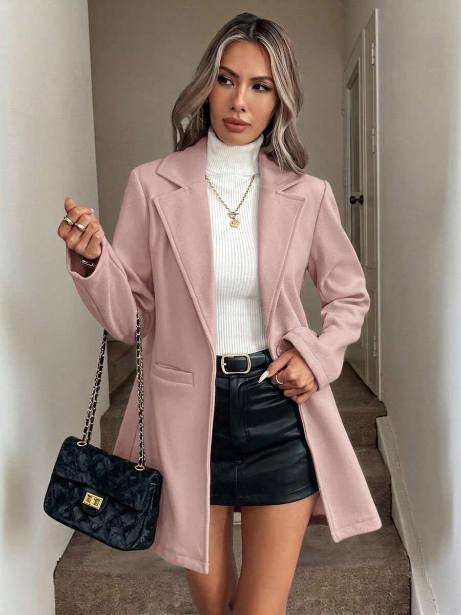 Nora Single Button Lapel Blazer with Front Pockets - view 9