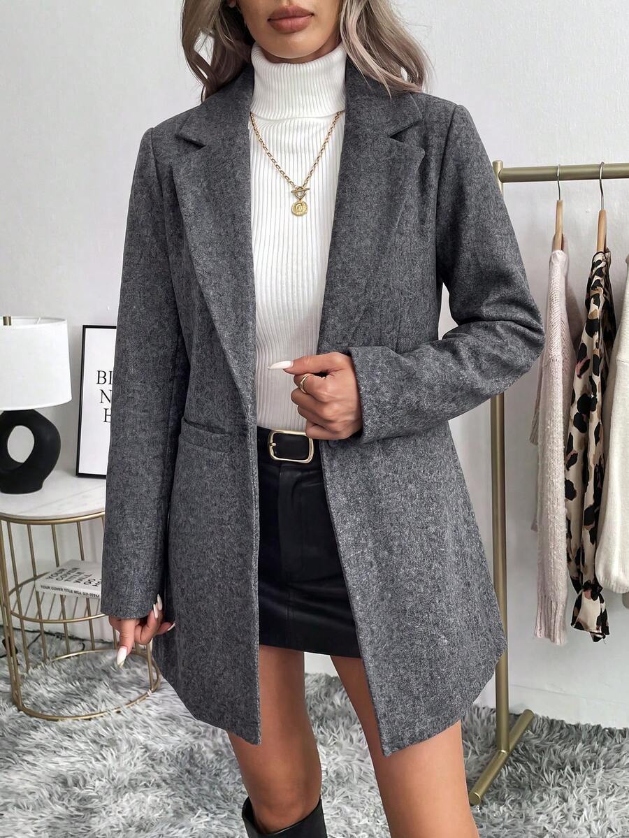 Nora Single Button Lapel Blazer with Front Pockets - view 4