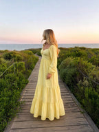 Flossie Square Neck Bishop Sleeve Maxi Dress - view 5