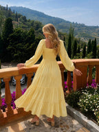 Flossie Square Neck Bishop Sleeve Maxi Dress - view 4