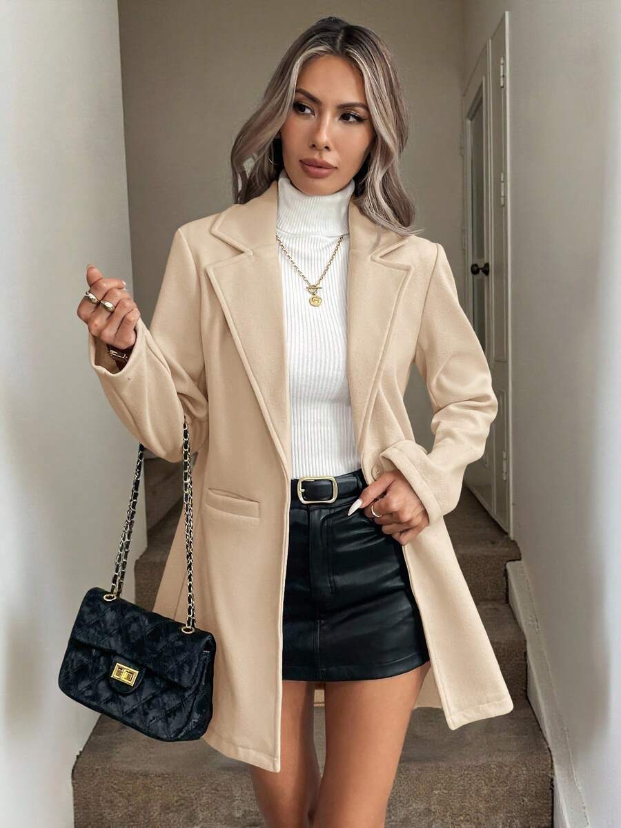 Nora Single Button Lapel Blazer with Front Pockets - view 10
