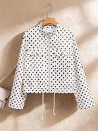 Hettie Stand Collar Drawstring Short Jacket - view 93